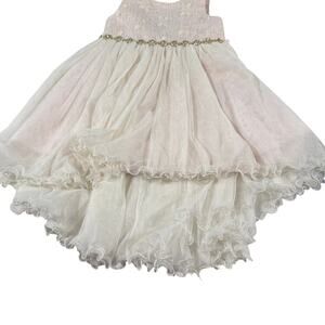 American Princess Toddler Girl Size 5 White Glam Formal Dress